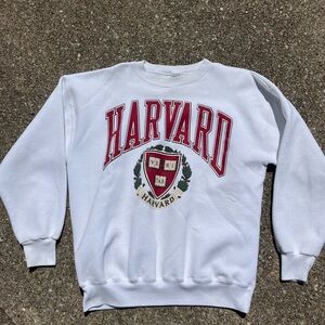 Harvard White crewneck vintage 1990